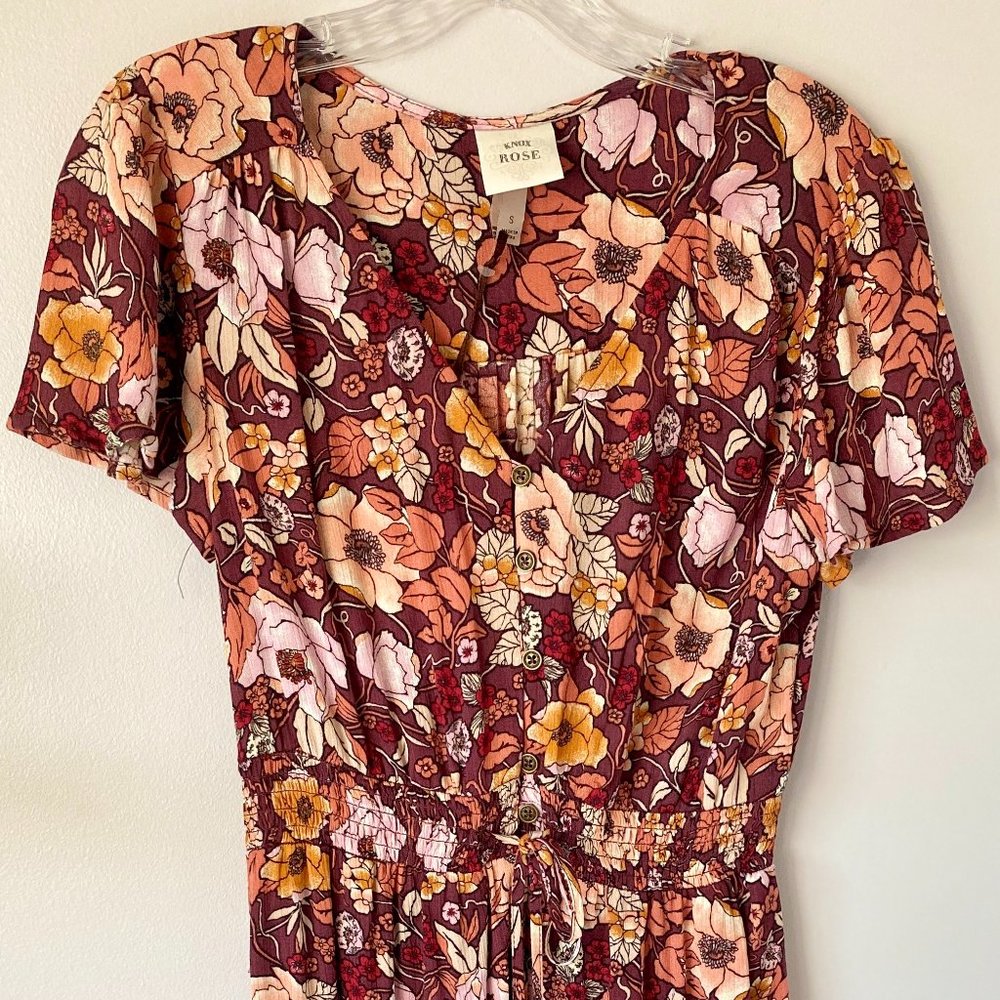 Knox Rose floral midi dress -- never worn! NWT